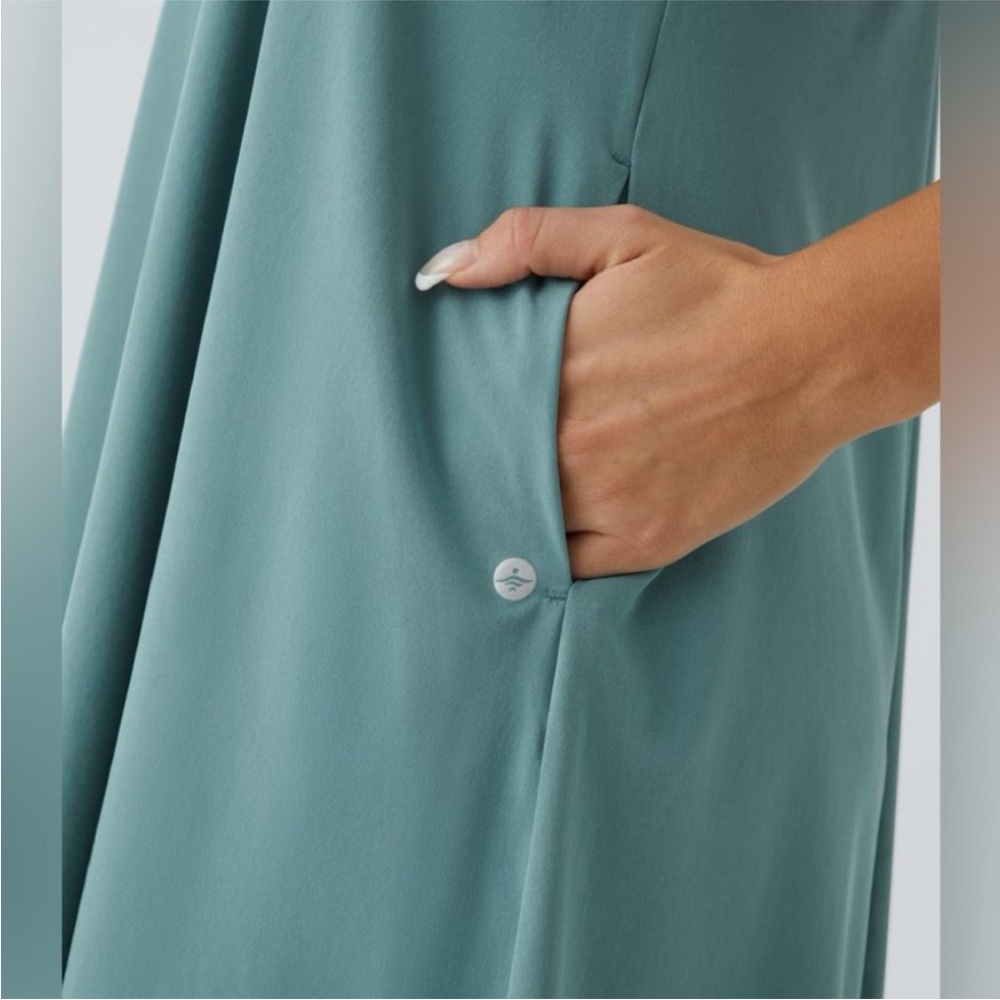 NWT Halara Breezeful RacerPocket High Low Flowy Midi Quick Dry Casual Dress - Picture 7 of 8
